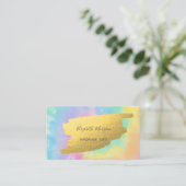 Elegant Trendy Gold Foil Brush Stroke Tie Dye Visitekaartje (Staand voorkant)