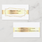 Elegant Trendy Gold Geometric , Lijst Visitekaartje (Voorkant / Achterkant)