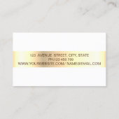 Elegant Trendy Gold Geometric , Lijst Visitekaartje (Achterkant)
