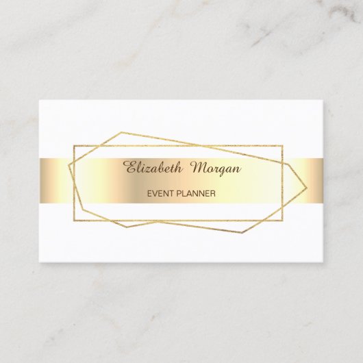 Elegant Trendy Gold Geometric , Lijst Visitekaartje (Voorkant)