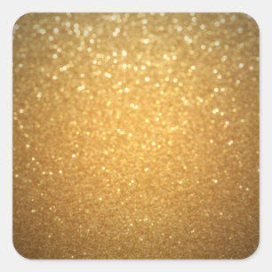 Elegant Trendy Gold Glitter Blank Sjabloon Moderne Vierkante Sticker