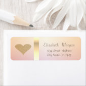 Elegant Trendy Gold Glittery Heart Etiket (Insitu)