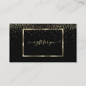 Elegant Trendy Gold Lijst, Confetti Black Kortingskaartje (Voorkant)