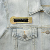 Elegant Trendy, Gold Lijst, Glitter Ombre Naamplaatje (In situ)