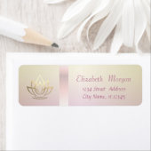 Elegant Trendy Gold Lotus Flower Etiket (Insitu)