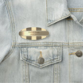 Elegant Trendy Gold Striped, Pearls Naamplaatje (In situ)