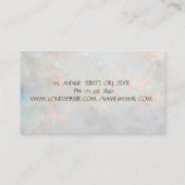 Elegant Trendy Gold, White Opal Lotus Visitekaartje (Achterkant)