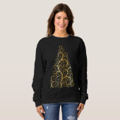 Elegant Trendy Golden kerstboomshirt Trui (Voorkant volledig)