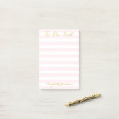 Elegant Trendy grafische Moderne Roze Stripes om l Post-it® Notes (Op bureau)