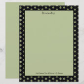 Elegant & Trendy Green & Black Stars personalisere (Voorkant / Achterkant)