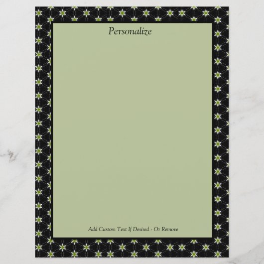 Elegant & Trendy Green & Black Stars personalisere (Voorkant)