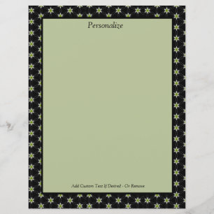 Elegant & Trendy Green & Black Stars personalisere