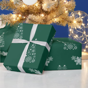 Elegant trendy groen kerstinpakpapier cadeaupapier