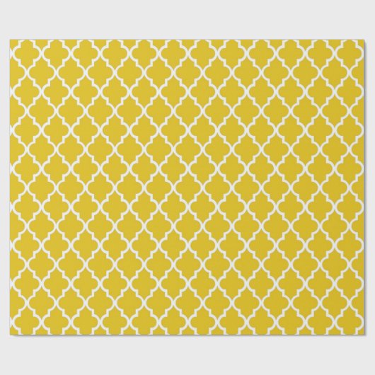 Elegant, trendy, heldere, zonnige quatrefoil cadeaupapier (Vlak)