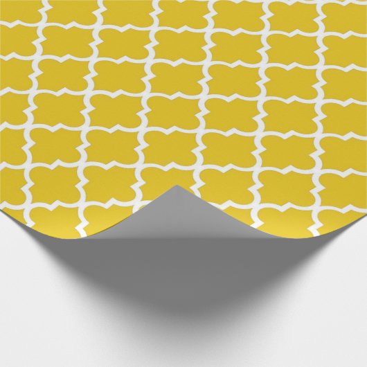 Elegant, trendy, heldere, zonnige quatrefoil cadeaupapier (Hoek)