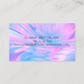 Elegant Trendy Holographic Gold Stripe, Lotus Visitekaartje (Achterkant)