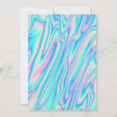 Elegant Trendy Holographic Quinceañera Kaart (Achterkant)