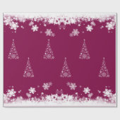 Elegant Trendy Kerst Magenta inpakpapier (Vlak)
