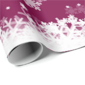 Elegant Trendy Kerst Magenta inpakpapier (Rol Hoek)
