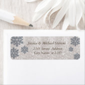 Elegant trendy-kerstsnowflake glitter etiket (Insitu)