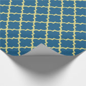 Elegant, trendy, klassiek marinesuiker quatrefoil cadeaupapier (Hoek)