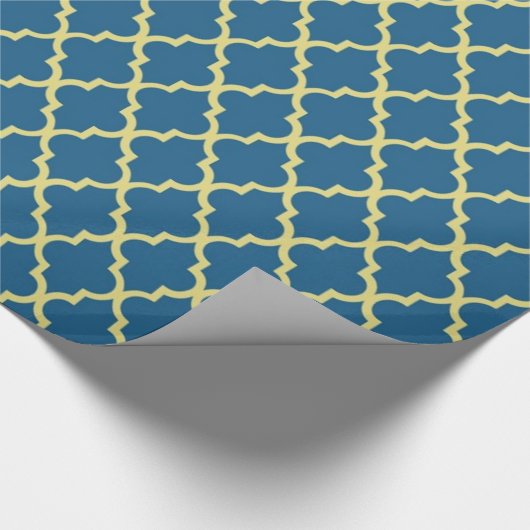 Elegant, trendy, klassiek marinesuiker quatrefoil cadeaupapier (Hoek)