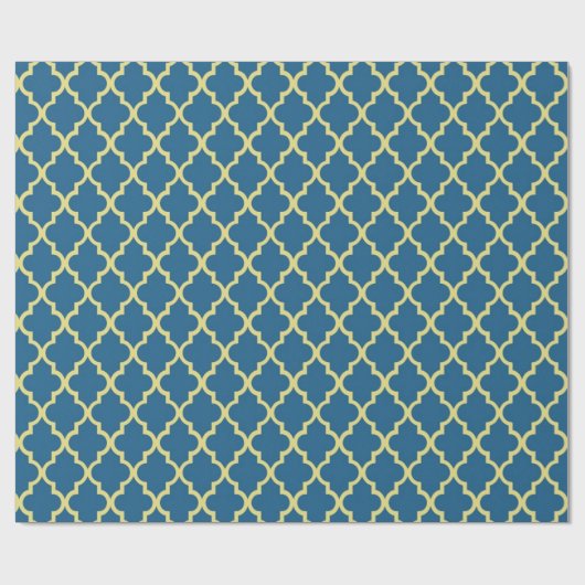 Elegant, trendy, klassiek marinesuiker quatrefoil cadeaupapier (Vlak)