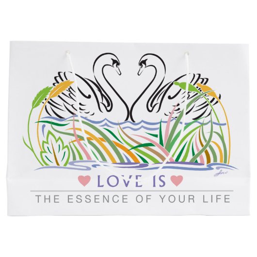 Elegant Trendy Large Gift Bag Groot Cadeauzakje (Achterkant)