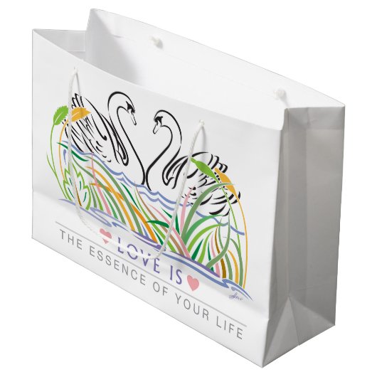 Elegant Trendy Large Gift Bag Groot Cadeauzakje (Voorkant Gekanteld)