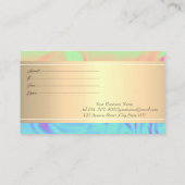 Elegant Trendy Lijst Confetti Ombre Holographic Kortingskaartje (Achterkant)