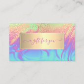 Elegant Trendy Lijst Confetti Ombre Holographic Kortingskaartje (Voorkant)