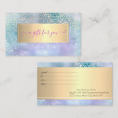 Elegant Trendy Lijst Diamonds Holographic Kortingskaartje (Voorkant / Achterkant)