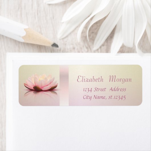 Elegant Trendy Lotus Flower Etiket (Insitu)