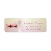 Elegant Trendy Lotus Flower Etiket (Voorkant)