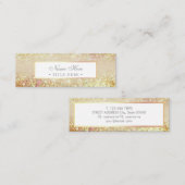 Elegant Trendy Luxe Gold Mini Visitekaartje (Voorkant / Achterkant)