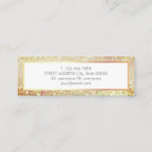 Elegant Trendy Luxe Gold Mini Visitekaartje (Achterkant)
