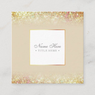 Elegant Trendy Luxe Gold Square Visitekaartje