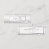 Elegant Trendy Luxe Silver Mini Visitekaartje (Voorkant / Achterkant)