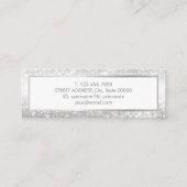 Elegant Trendy Luxe Silver Mini Visitekaartje (Achterkant)