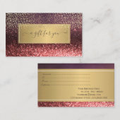 Elegant Trendy Luxury Glitter Bokeh Gold Confetti Kortingskaartje (Voorkant / Achterkant)