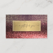 Elegant Trendy Luxury Glitter Bokeh Gold Confetti Kortingskaartje (Voorkant)