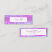 Elegant Trendy Luxury Paars Mini Visitekaartje (Voorkant / Achterkant)