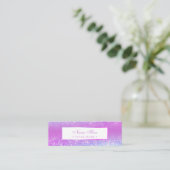 Elegant Trendy Luxury Paars Mini Visitekaartje (Staand voorkant)