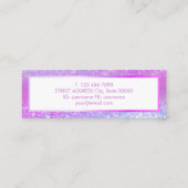 Elegant Trendy Luxury Paars Mini Visitekaartje (Achterkant)