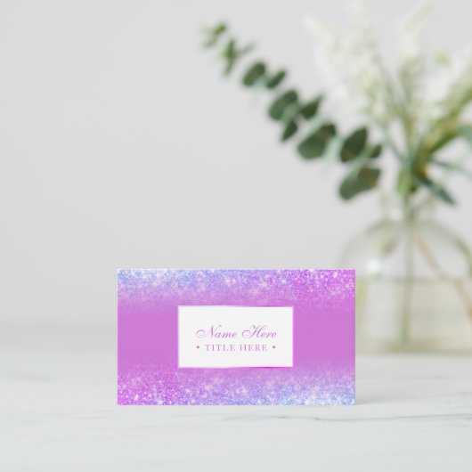 Elegant Trendy Luxury Paars Visitekaartje (Staand voorkant)