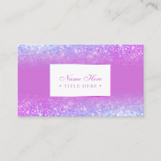 Elegant Trendy Luxury Paars Visitekaartje (Voorkant)