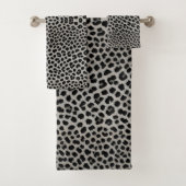 Elegant Trendy Luxury White Leopard Collectie Bad Handdoek (Insitu)