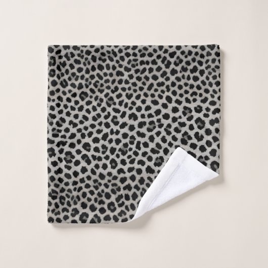 Elegant Trendy Luxury White Leopard Collectie Bad Handdoek (Wasdoekje)