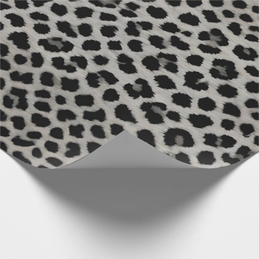 Elegant Trendy Luxury White Leopard Collectie Cadeaupapier (Hoek)