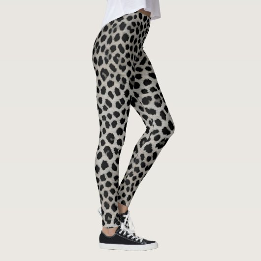 Elegant Trendy Luxury White Leopard Collectie Leggings (Rechts)